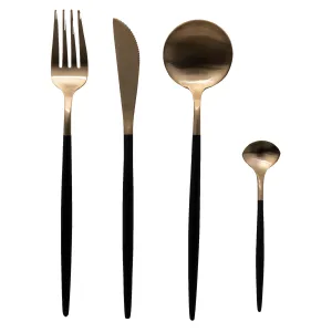 CUTLERY SET 24PCS IDA - Stylish Stainless Steel in Black