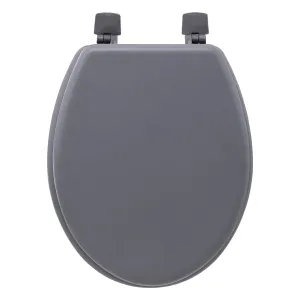 TOILET SEAT, Oval MDF Fiberboard with Universal Hinges