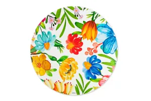 Blooming Round Plastic Placemat, Diameter 38 cm