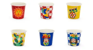 Sicilian Rhapsody Pack of 6 Porcelain Espresso Cups