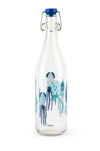 Squid' Glass Bottle - Airtight Seal, 1L, Dishwasher Safe