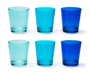 PORTOFINO Pack of 6 Glasses, Blue, 30cl