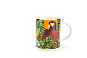 Havana Porcelain Mug with Tropical DÃ©cor - 300ml