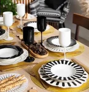 DBLE "ALICE" 18 PCS Dinner Set - Elegant New Bone China Plates