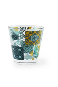 Maiolica Yellow Glasses Pack of 3 - Geometric Pattern, 250ml