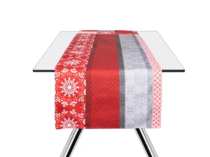 Mandala Red Table Runner - Geometric Pattern, 100% Cotton