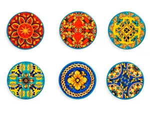 TRINACRIA Set of 6 PCS Ceramic Coasters - Stylish and Functional