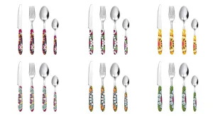 MANDALA ETNO 24 PCS MULTI DECORATION CUTLERY SET