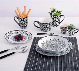 BOHEME NOIR 18 PIECES DINNER SET