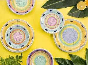 "ESPRIT" 18 PCS Dinner Set - Hand-decorated Ceramic Plates