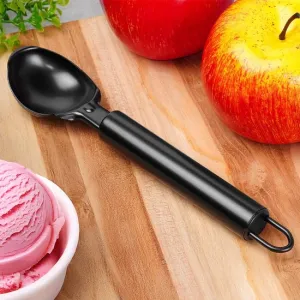 Ice Cream Scoop Serving Tool Stainless Steel 19 cm Black