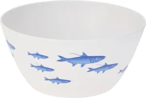 Bowl Melamine Sea Serving Bowl 25 cm Blue Sea Motif White