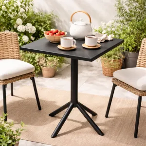 Sedona Square Outdoor Table 60.5Ã—60.5Ã—76.5 cm Black Polypropylene