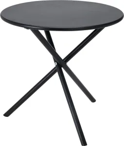 Round Steel Side Table 48cm Diameter x 48cm Height Black/Cream