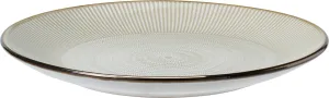 Stoneware Dinner Plate 27cm Embossed Winter Garden Reactive Glaze