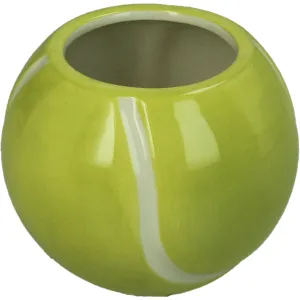 Tennis Ball Dolomite Vase Glossy Lime Green 10 x 10 x 8 cm