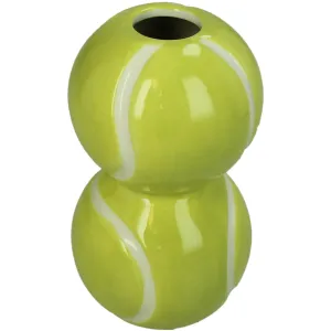 Tennis Ball Decorative Vase Double-Ball 15 cm Yellow