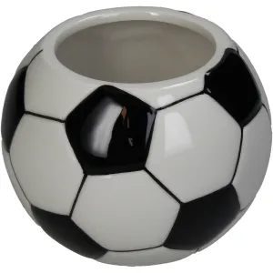 Soccer Ball Dolomite Ceramic Decorative Vase 11 x 11 x 8.5 cm White