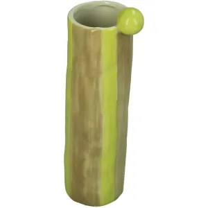Stoneware Decorative Vase Multi-Color 22 cm with Yellow Ball