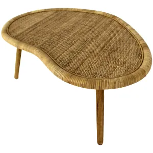 Table Rattan Natural Coffee Table 90 x 58 x 39.5 cm Brown