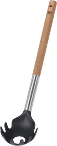 SPAGHETTI SPOON â€“ 32cm Black PBT Head with Acacia Wood Handle