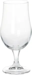 Beer Glass 370ml Set 4pcs - Clear Tulip Stemmed Beer Glasses