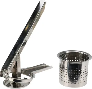 Potato Press Stainless Steel - 25 cm Handle, 10 cm Dia Press