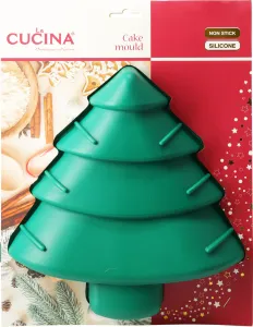 Cake Form Silicone Xmas Tree - 24x27x4 cm Non-Stick Cake Mould