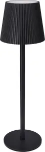 TABLE LAMP Rechargeable 32 LED Warm White USB Charge Striped Shade 36.2cm