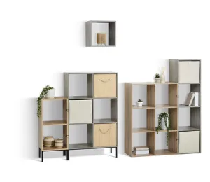 Storage box Stemy - Beige Cube Organizer with Rope Handle