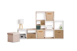 Fabric Storage Box 31cm - Square Polyester Organizer with Handle