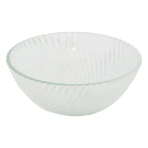 Odyssey bowl diam 13 cm clear glass - Ribbed Glass Serving Bowl