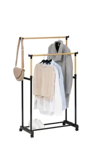 Woody Double Clothes Rack Stainless Steel & Plastic - Adjustable