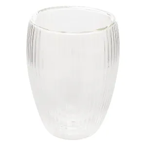 ClÃ©a StriÃ© Mug Transparent Glass - Ribbed Boro Glass, 280/350 ml