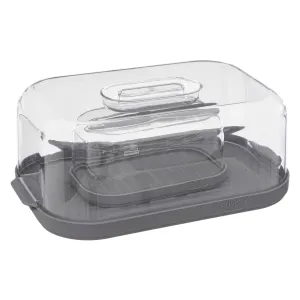 Fresh eat PS and PP Cheese Box & Butter Dish - Grey, 2-Piece