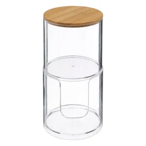 Set of 2 Selena Bamboo cotton wool storage boxes