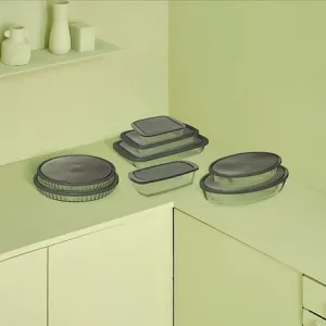 Keep Eat Glass Pie Dish with Lid â€“ Borosilicate Oven & Microwave Safe