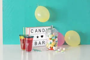 Glass Candy Jar 2 L - Clear Glass Storage Jar with Lid