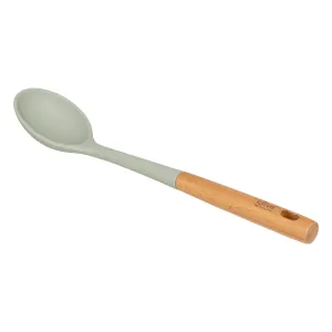 Spoon Horizon Height 34 cm Wood and Silicone Green â€” Serving Spoon
