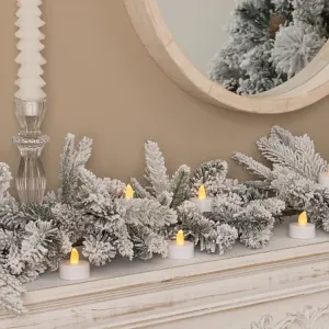 White LED Tealight Candles x6 - Flickering Warm White, 3.8 cm