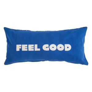 Flow Cushion - Embroidered Rectangular Cotton-Polyester Lumbar 75x35 cm