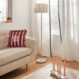 Right Floor Lamp Rona Sector - Quilted Shade, Soft Beige˜37xH150cm