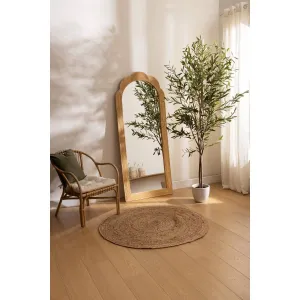 Wall Mirror "Maggie" - Natural Rattan Full-Length Mirror