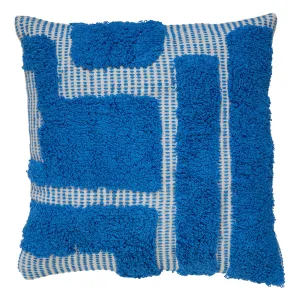 "Poppy" Cushion - Tufted Cotton Removable Cover, 50 x 50 cm