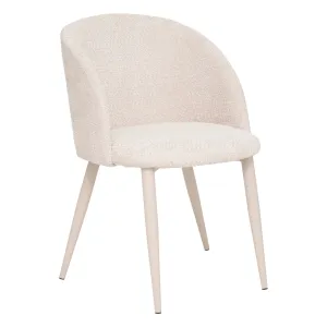 Celestial Chair Boucle Upholstered Indoor Dining Chair, Cream