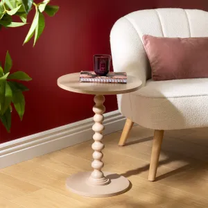 SideTable "Alix" Round Stained Wood Side Table D38 x H50 cm