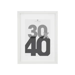 Wood Photo Frame "Eva" - Minimalist Rectangular Wall Frame with Mat