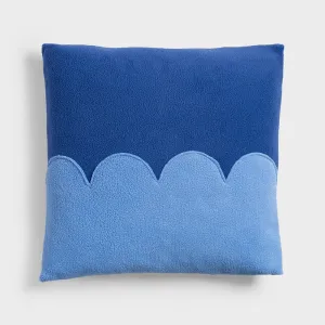 Square Cushion 40x40 cm Two-Tone Scallop, Inner Cushion Included