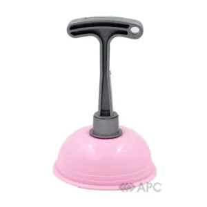 Lux Plunger â€” Compact T-Handle Drain Plunger 12cm x 18cm, Plastic Cup