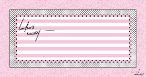 Carpet Lady's secret Pink Striped Area Rug with Polka-Dot Border